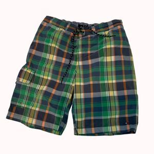 Tommy Hilfiger Plaid Board Swim Trunks Medium